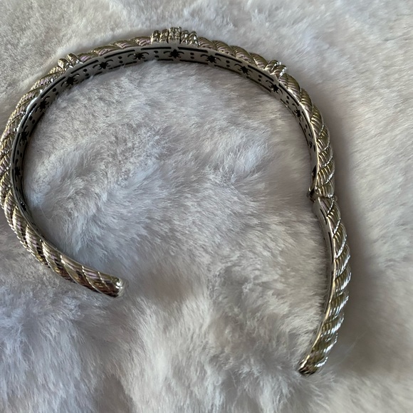 Judith Ripka Sterling Thin Dimaonique (R) Sculpted Bangle - Picture 4 of 5